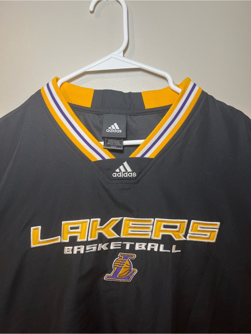 Adidas Los Angeles Lakers Basketball Pullover Windbreaker Jacket - Picture 3 of 7